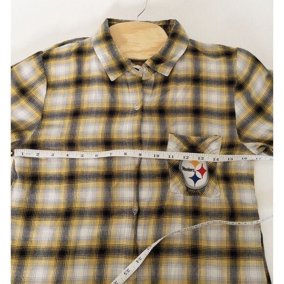 Pittsburgh Steelers NFL Team Apparel Flannel Long Sleeve Mens Small - Picture 7 of 10